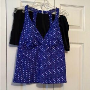 Jantzen Blue tankini with skirted bottom